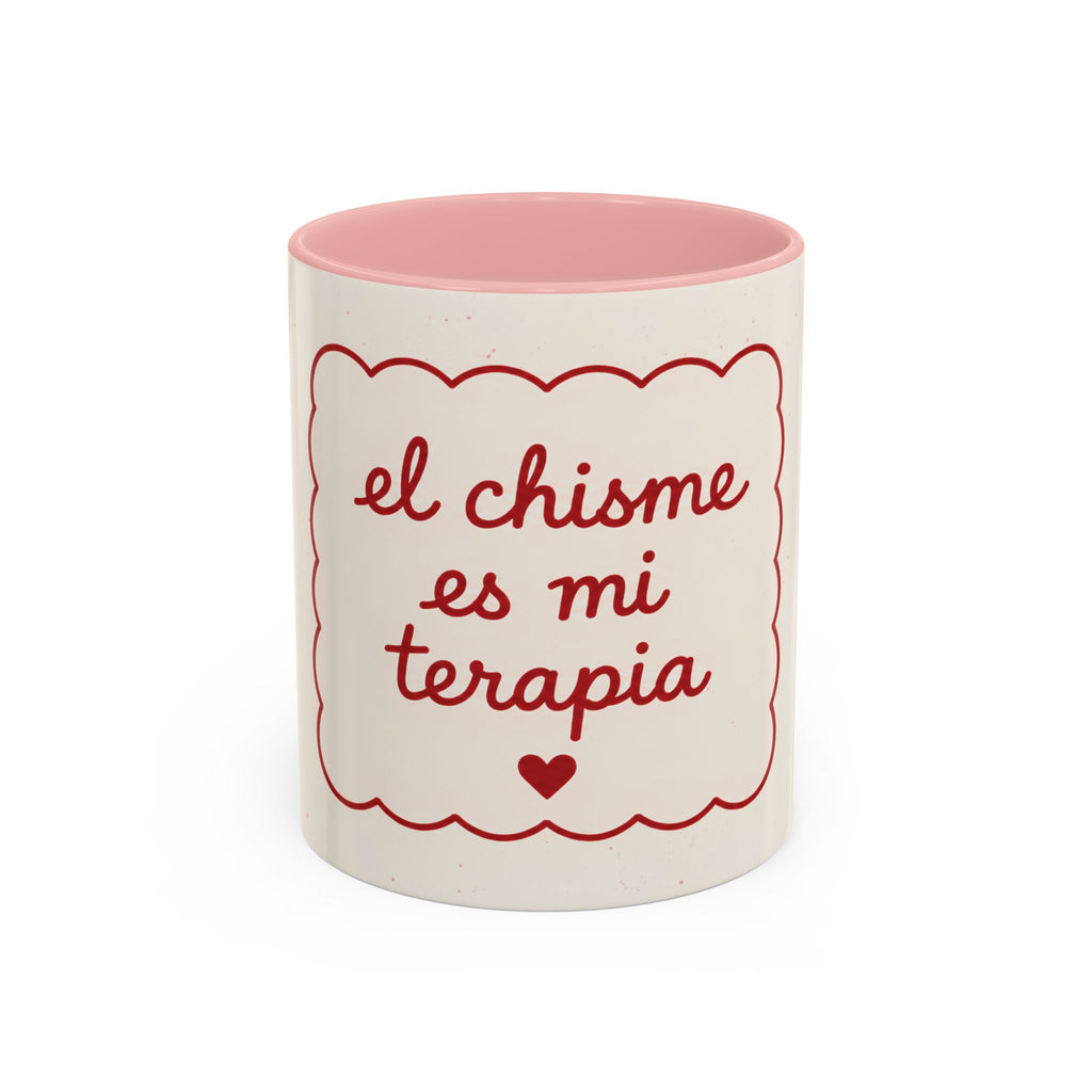 Accent Coffee Mug  11oz— "El Chisme Es Mi Terapia" Spanish Gossip Mug