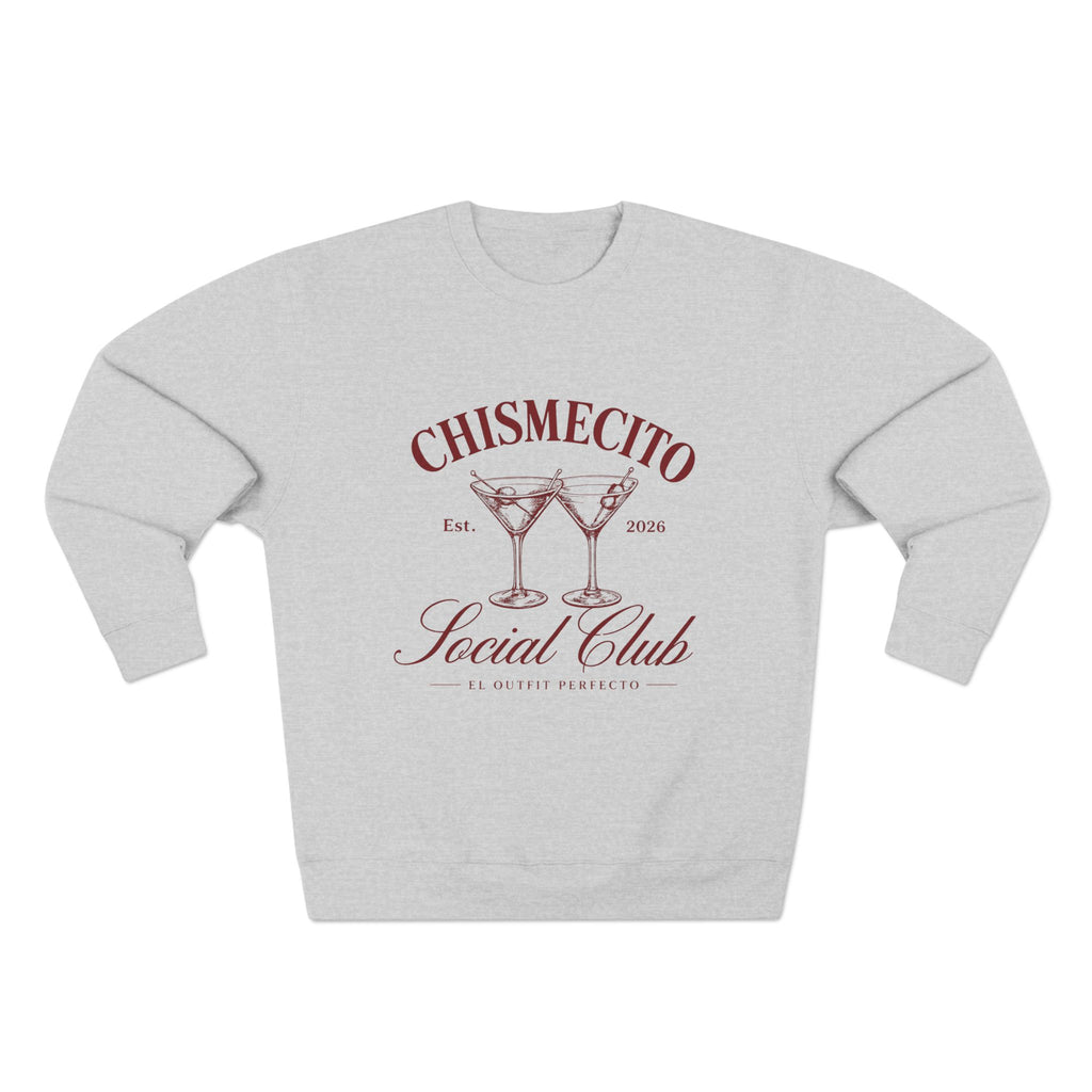 Chismecito Social Club Crewneck Sweatshirt — Retro Cocktail Graphic