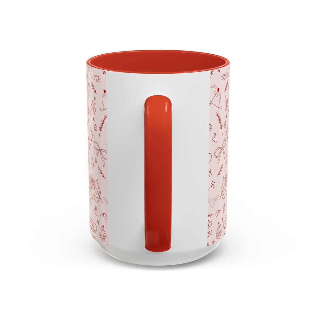 Copy of El Chisme Es Mi Terapia Accent Coffee Mug 15 oz — Spanish Gossip Quote, Pink Stripe